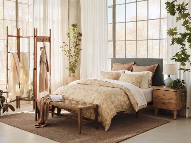 Camellia Organic Print Duvet Cover image