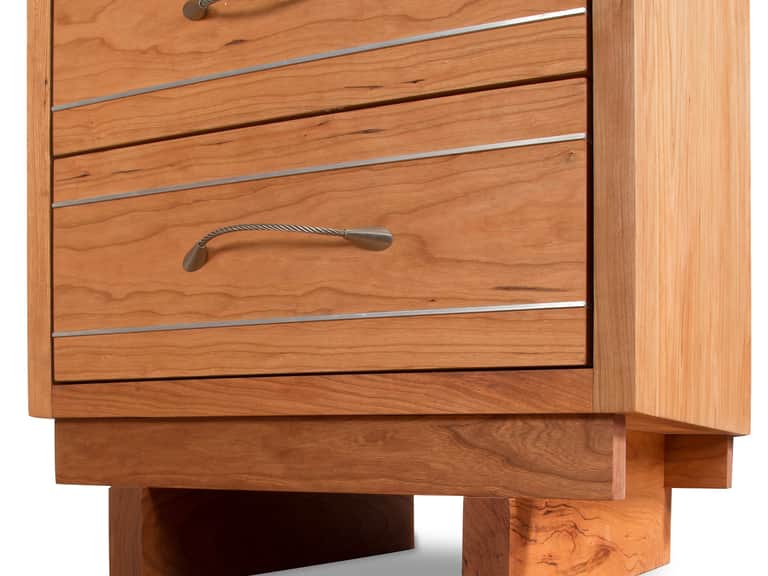 Contemporary Cable 3-Drawer Nightstand image