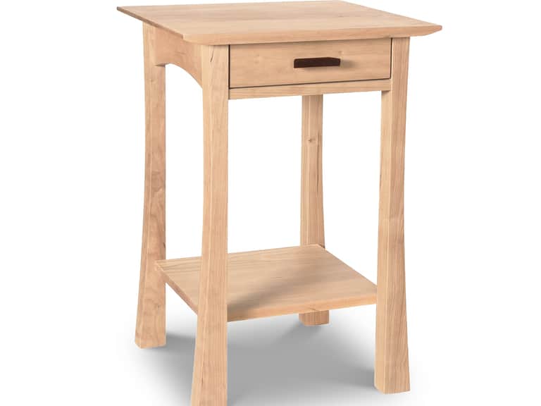 Contemporary Craftsman 1-Drawer Open Shelf Nightstand image