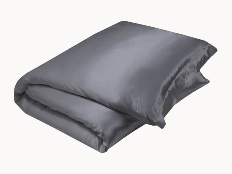 Charcoal Silk Duvet Cover image