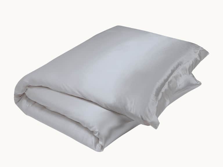 Silver Grey Silk Duvet Cover image
