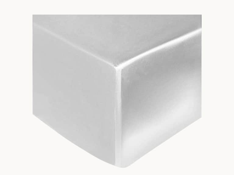 White Silk Fitted Sheet image