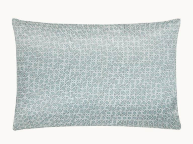 Rattan Blue Silk Piped Pillowcase image