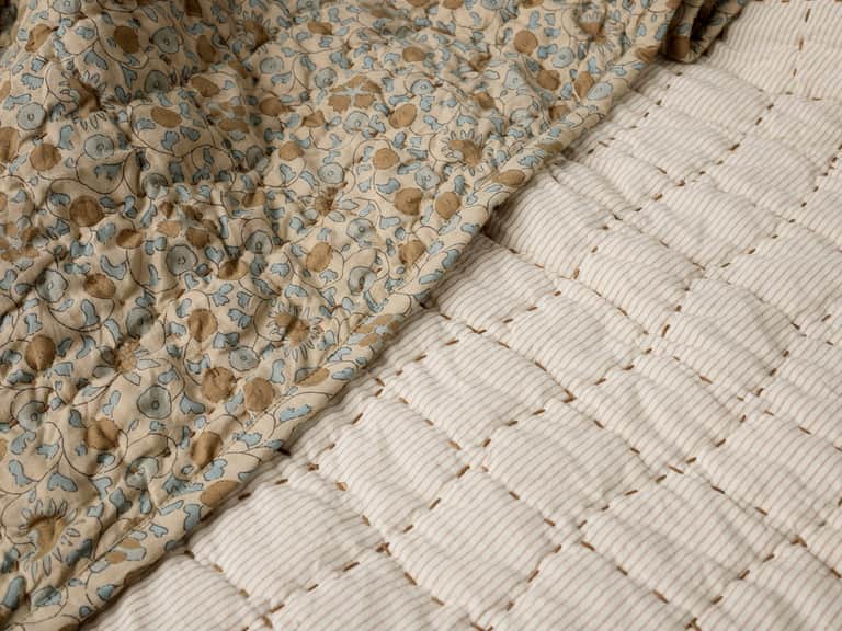 Blossom Handstitched Organic Quilt image