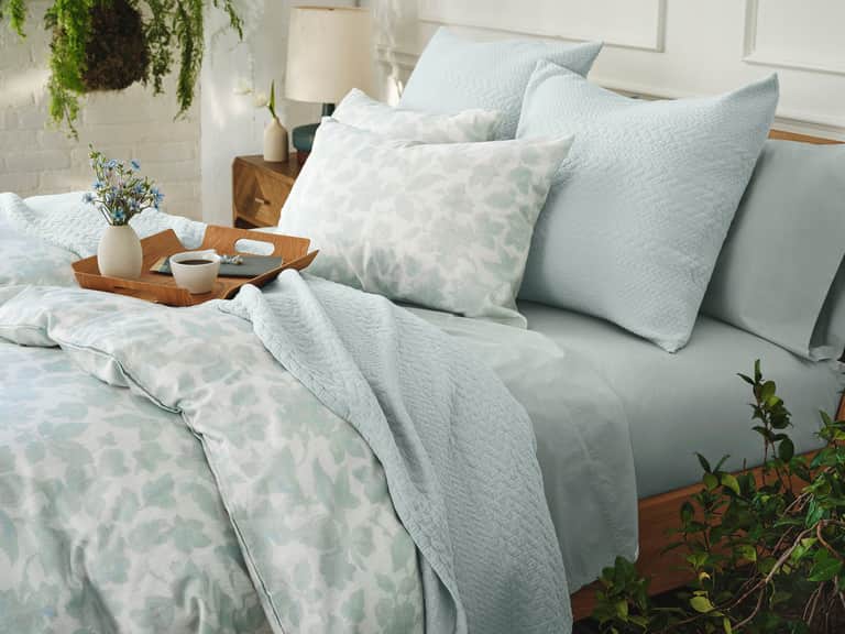 Camellia Organic Print Duvet Cover image