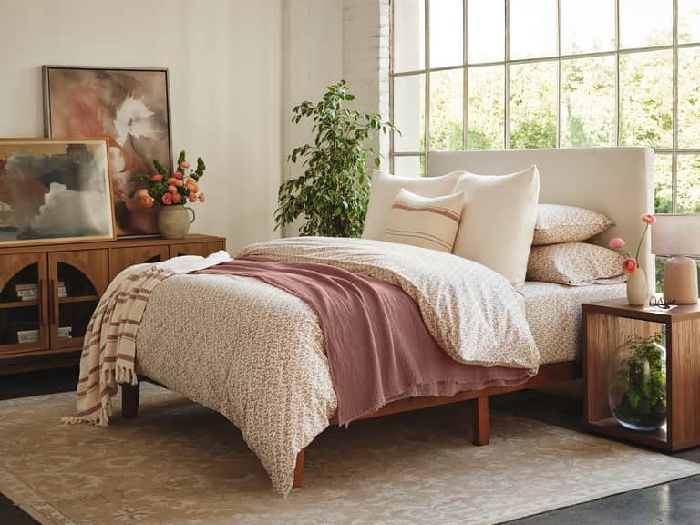 Organic Print Percale Sheet Set image