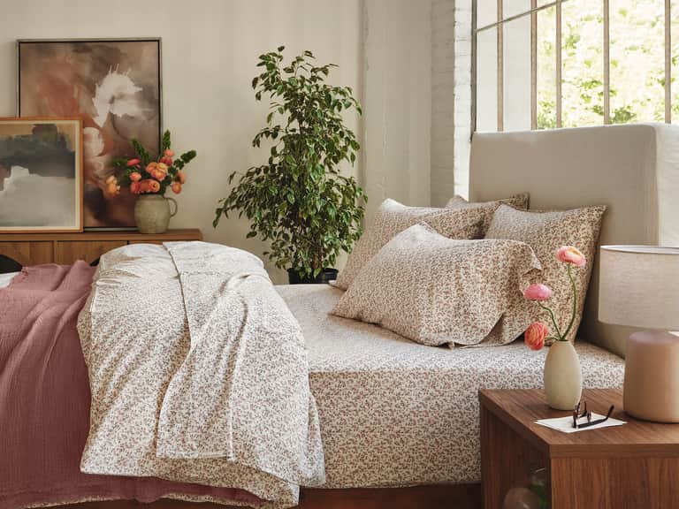 Organic Print Percale Sheet Set image