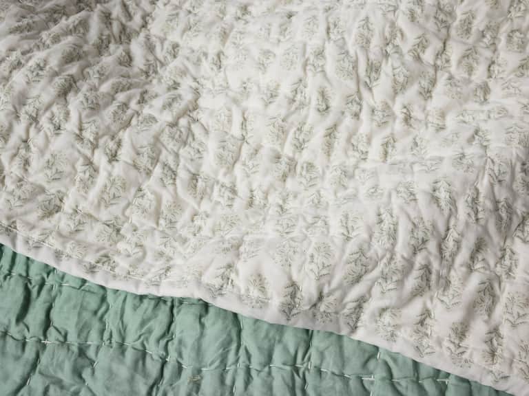 Pebbled Handstitched Organic Toddler Quilt image