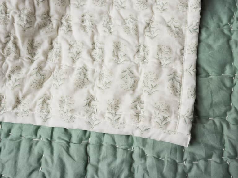 Pebbled Handstitched Organic Toddler Quilt image