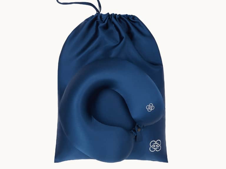 Silk Travel Neck Pillow - Navy image