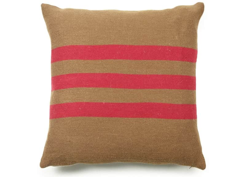 Manitoba Pillow cover Red stripe 25x25