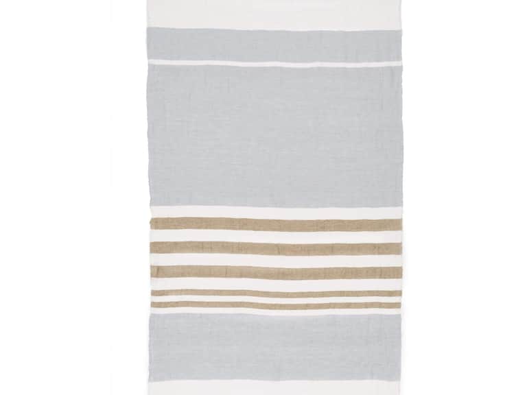 The Belgian Towel Fouta Ash stripe 43x71