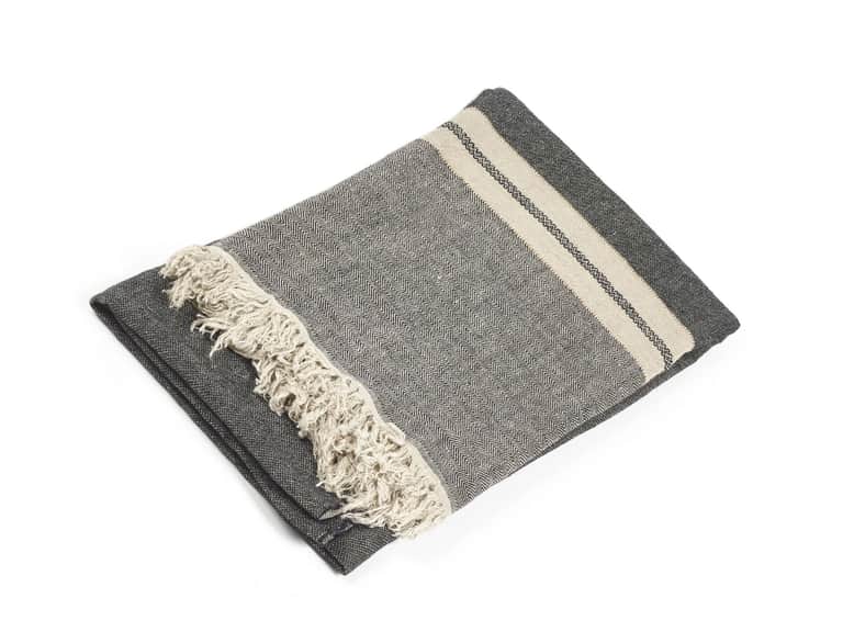 The Belgian Towel Fouta Tack stripe 43x71