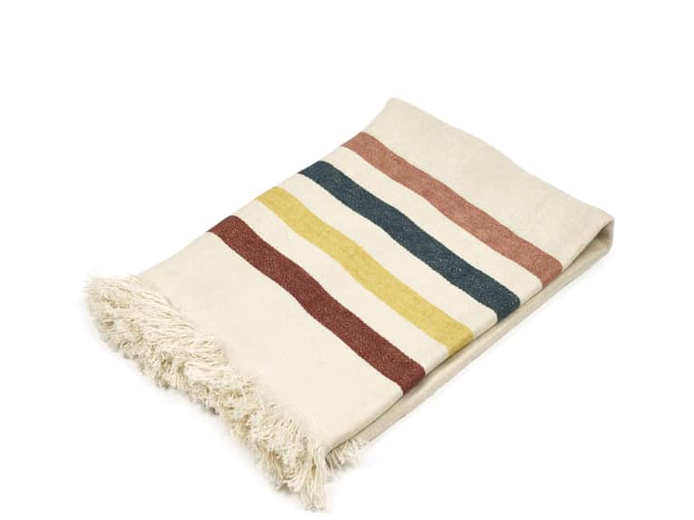 The Belgian Towel Fouta Lake stripe 43x71