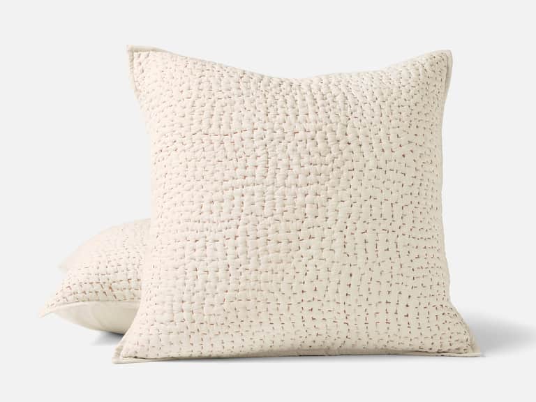 Pebbled Handstitched Organic Sham image