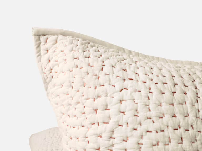 Pebbled Handstitched Organic Sham image