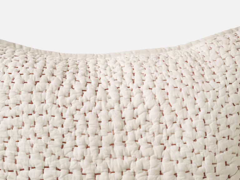 Pebbled Handstitched Organic Sham image