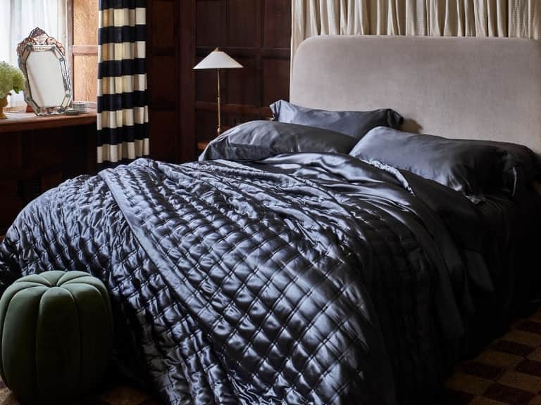 Charcoal Silk Fitted Sheet image