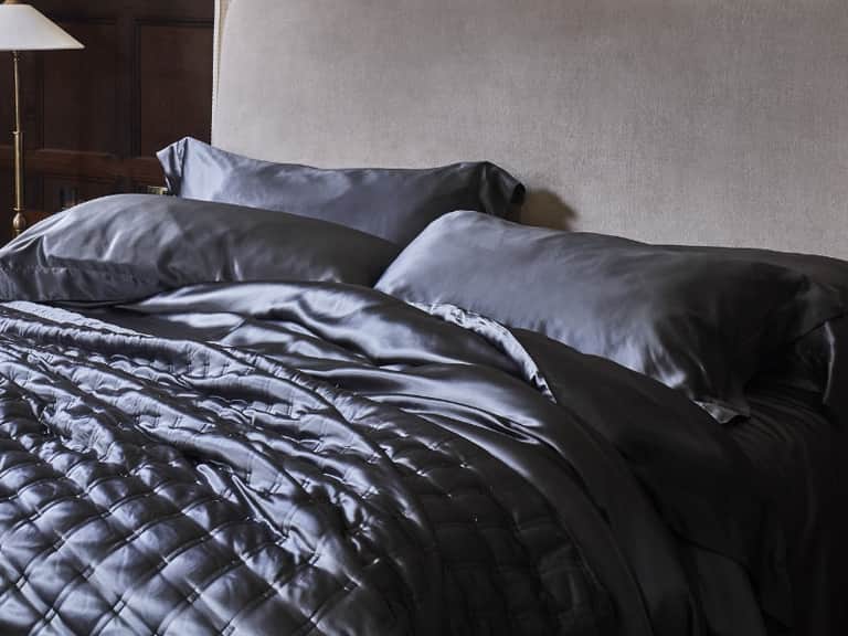 Charcoal Silk Fitted Sheet image