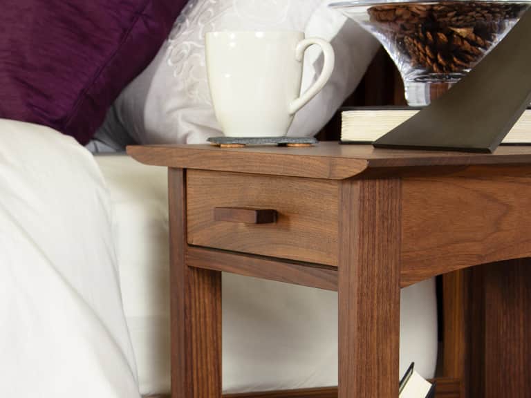Contemporary Craftsman 1-Drawer Open Shelf Nightstand image