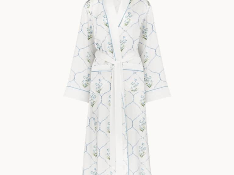 Forget Me Not Silk Dressing Gown image