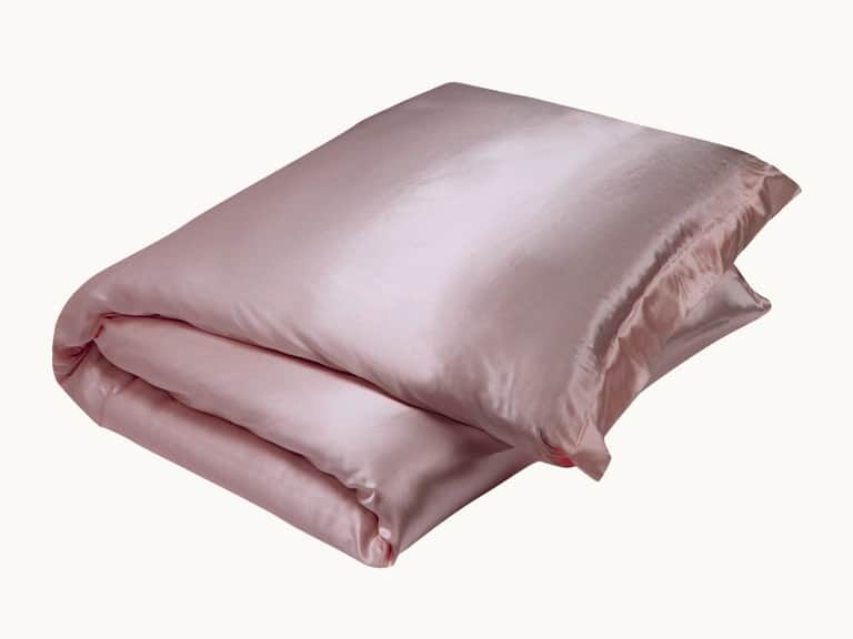 Vintage Pink Silk Duvet Cover image