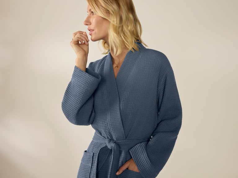 Unisex Organic Waffle Robe image
