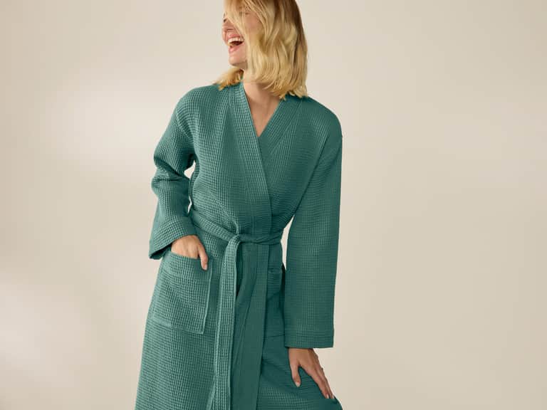 Unisex Organic Waffle Robe image