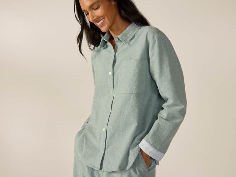 Women's Cloud Brushed Organic Flannel Pajama Set image