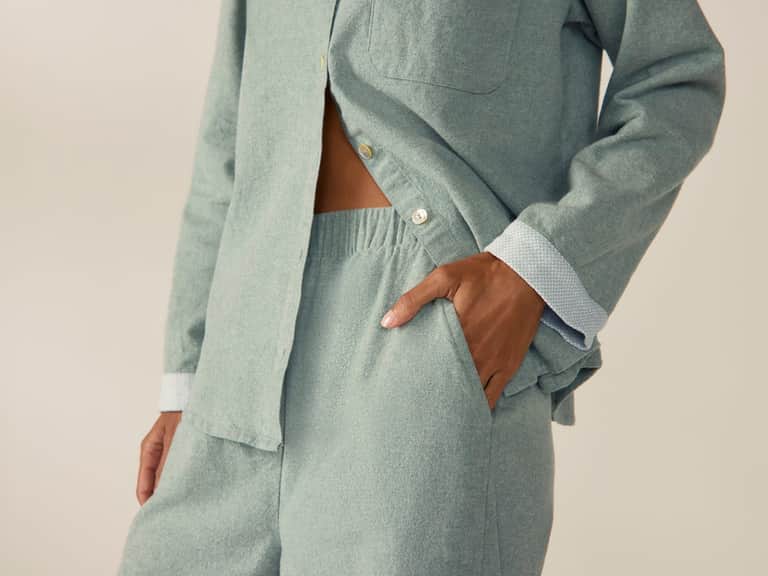 Women's Cloud Brushed Organic Flannel Pajama Set image