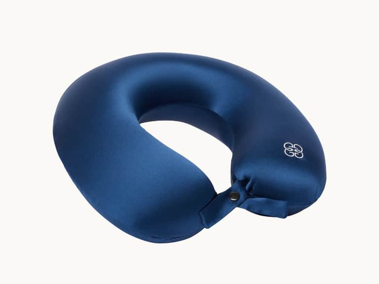 Silk Travel Neck Pillow - Navy image