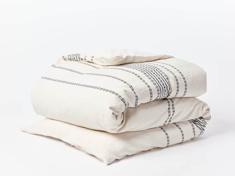 Rippled Stripe Organic Duvet Cover image