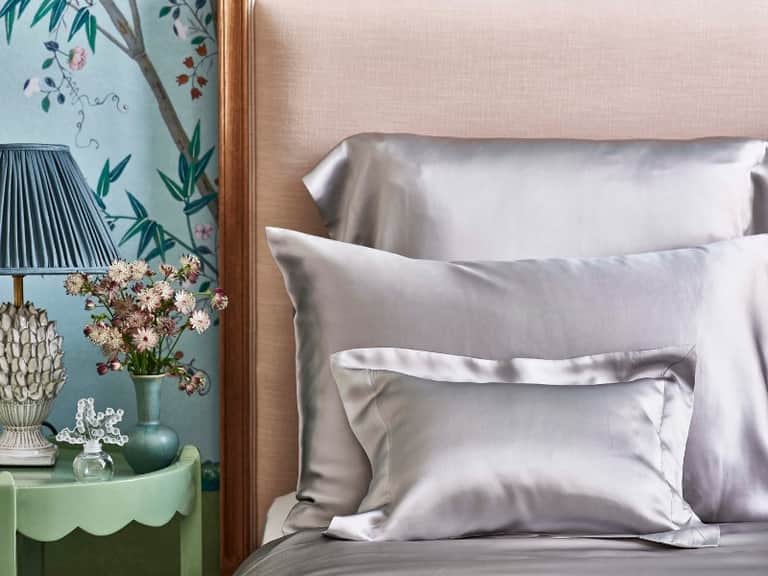 Silver Grey Silk Flat Sheet image