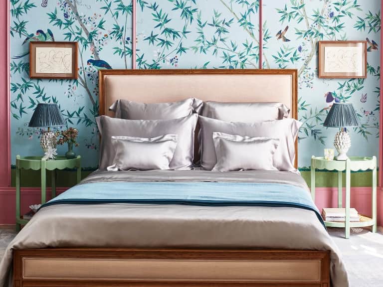 Silver Grey Silk Flat Sheet image