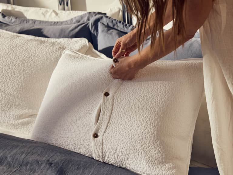 Cascade Organic Matelasse Sham image