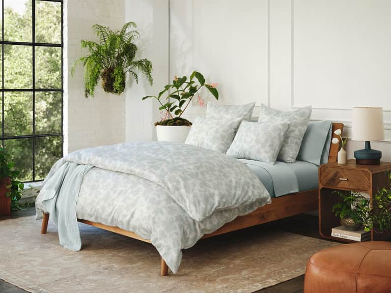 Camellia Organic Print Duvet Cover image