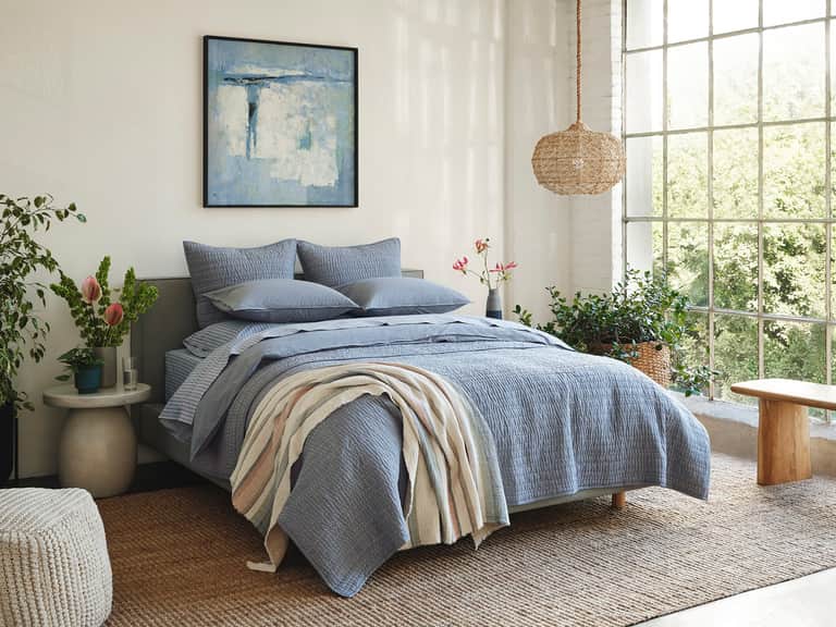 Topanga Organic Matelasse Striped Throw image