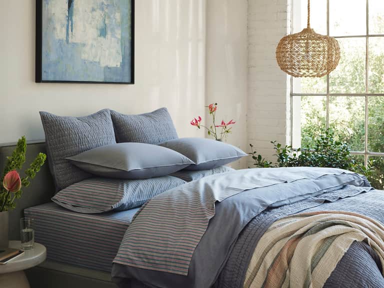 Topanga Organic Matelasse Striped Throw image
