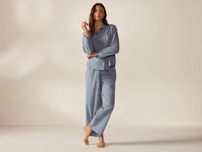 Women's Isla Organic Cotton Long Sleeve Pajama Set image