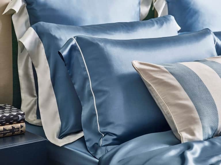 Summerhill Blue Silk Fitted Sheet image