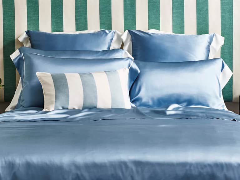 Summerhill Blue Silk Fitted Sheet image