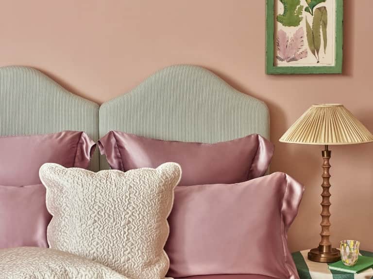 Vintage Pink Silk Fitted Sheet image