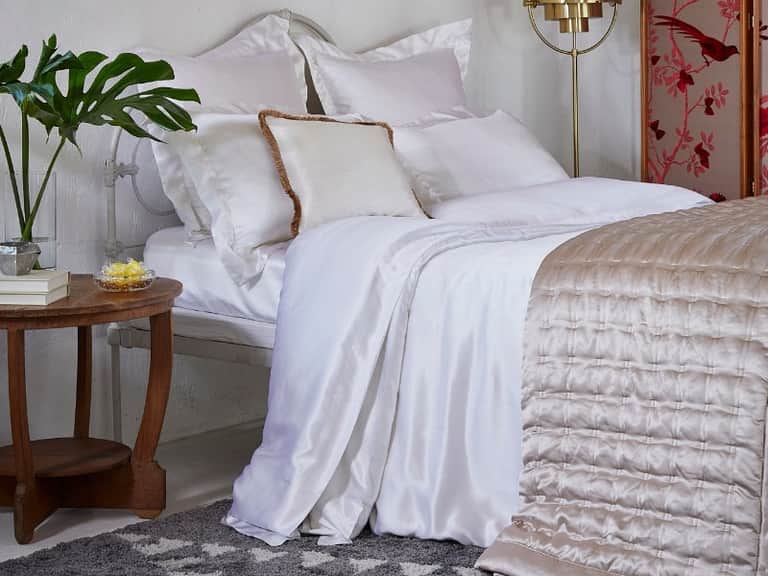 White Silk Flat Sheet image