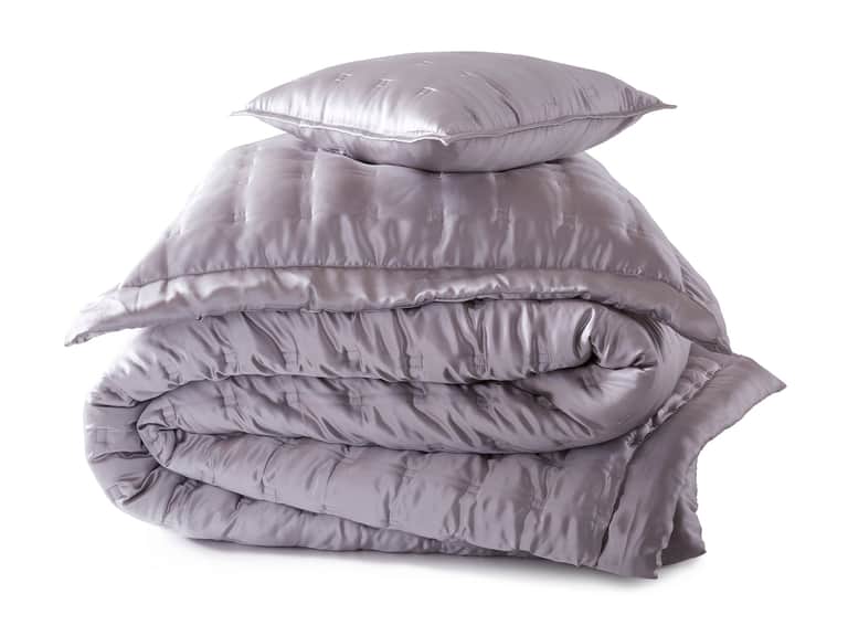 Windsor Silk Decorative Pillow - Silver grey image