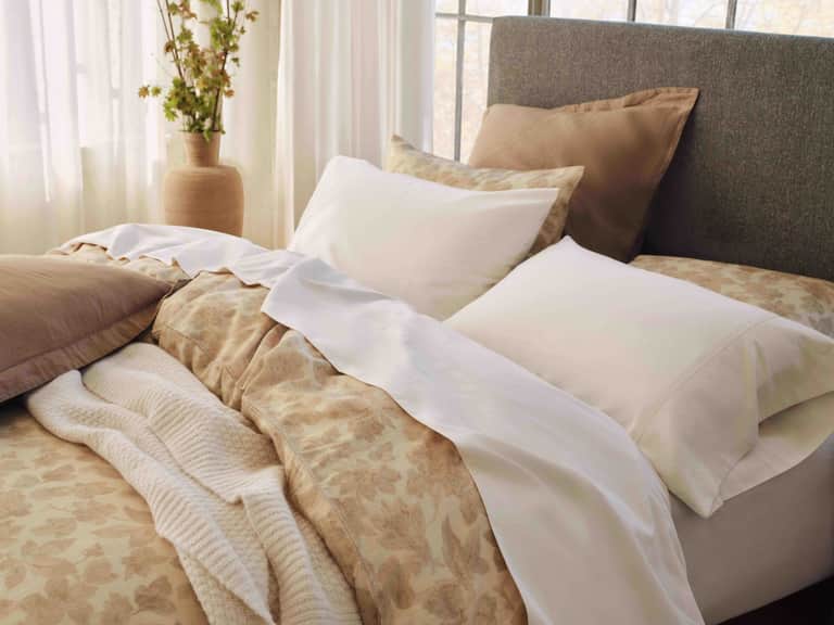 Camellia Organic Print Duvet Cover image