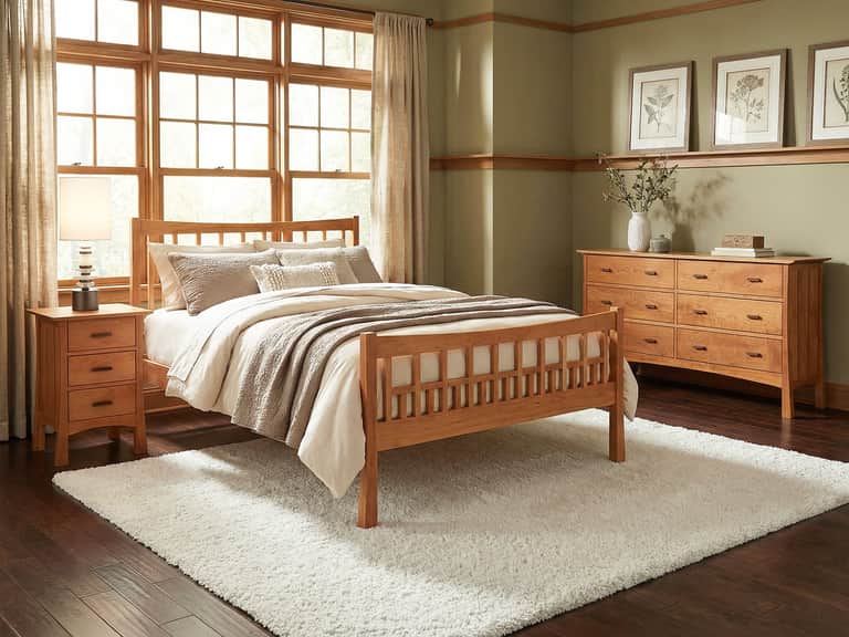 Contemporary Craftsman High Footboard Bed image