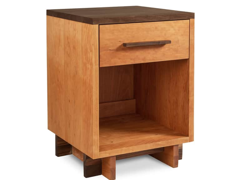 Modern American 1-Drawer Enclosed Shelf Nightstand - 26