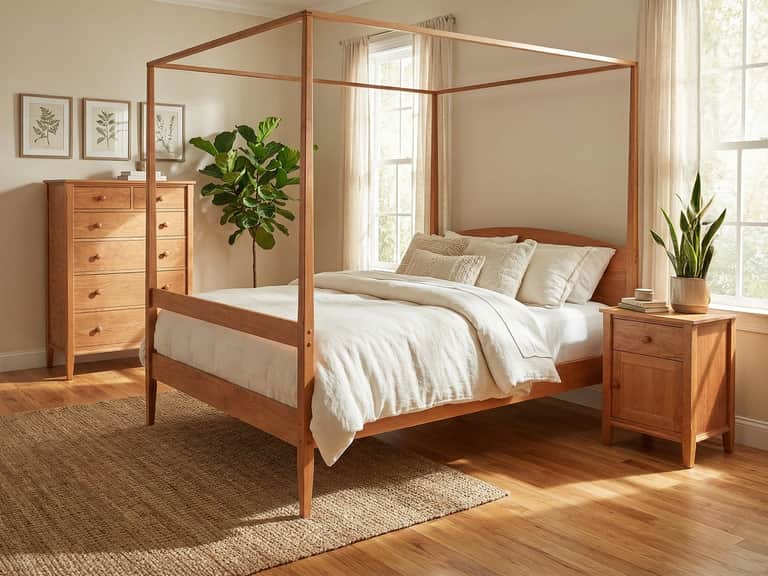 Vermont Shaker Four Poster Bed with Canopy image