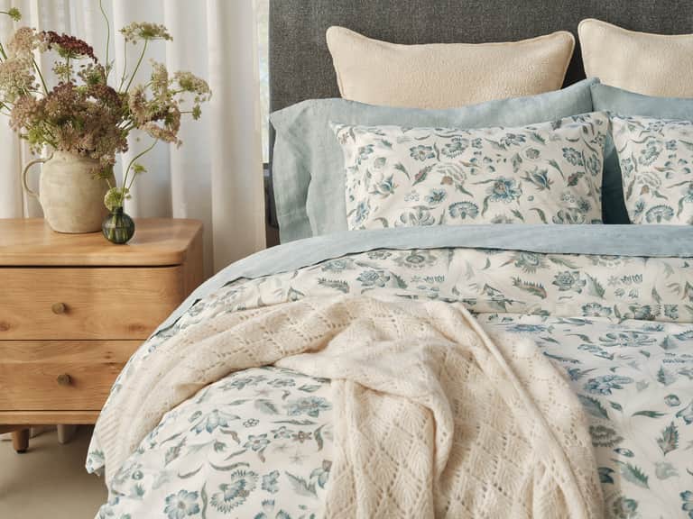 Viola Organic Print Duvet Cover image