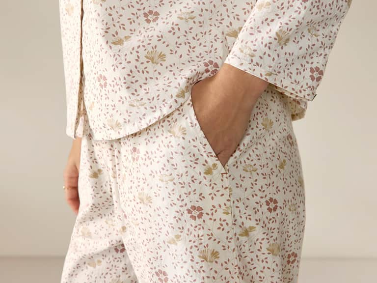 Women's Isla Organic Cotton Long Sleeve Pajama Set image
